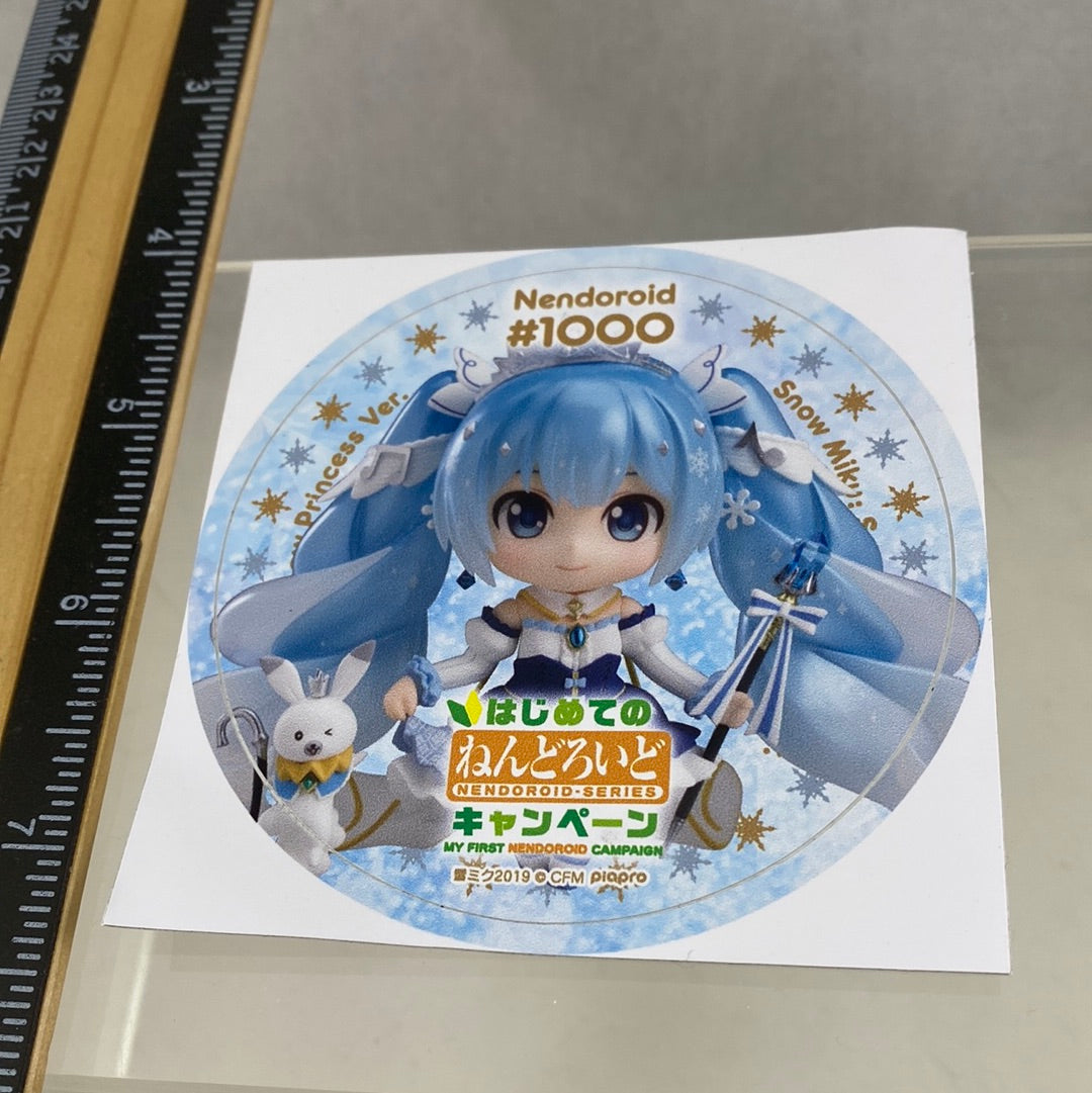 Nendoroid 1000 Hatsune Miku Vinyl Sticker My First Nendo Campaign