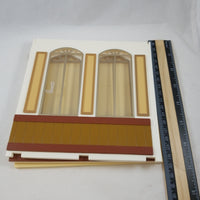 Playset #5 -Wagnaria (Working) Set A Restaurant Seating Area Walls & Floor