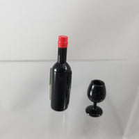Playset 4B: European Room - Bottle of Wine with Glass