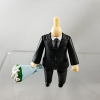Nendoroid More: Dress Up Suits 02 - Male Black Suit with Bouquet with Almond Milk and Cinnamon Hands