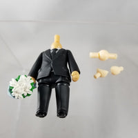 Nendoroid More: Dress Up Suits 02 - Male Black Suit with Bouquet with Almond Milk and Cinnamon Hands