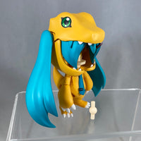 1439 -Hatsune Miku: Kigurumi Agumon Ver. Digimon Kigu Costume with Hair