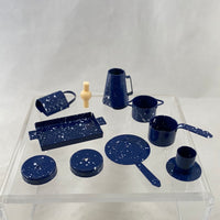Dollhouse Miniature -Blue Enamelware Kitchenware