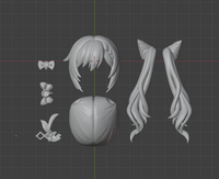 CUSTOM RESIN Hair 032 - Keqing