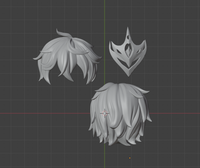 CUSTOM RESIN Hair 035 - Tartaglia Childe