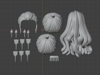 CUSTOM RESIN Hair 038