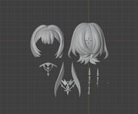 CUSTOM RESIN Hair 070 - Nefer