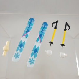 570 -Snow Owl Miku's Skis & Ski Poles with Gloved Hands
