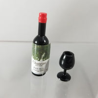 Playset 4B: European Room - Bottle of Wine with Glass