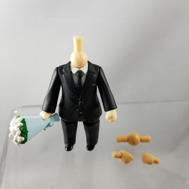 Nendoroid More: Dress Up Suits 02 - Male Black Suit with Bouquet with Almond Milk and Cinnamon Hands