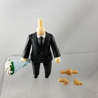 Nendoroid More: Dress Up Suits 02 - Cinnamon Hands for Male Black Suit with Bouquet (HANDS ONLY)