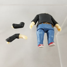 1077 -Ash's Black Shirt & Jeans