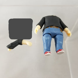 1077 -Ash's Black Shirt & Jeans (Opt. 2)