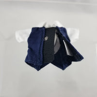 [ND56] Doll: Navy Blue Suit Shirt with Vest Attached