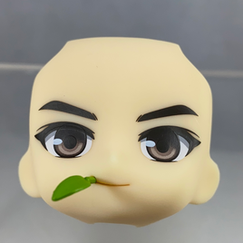 1406-1 -Li's Chewing on a Leaf Stalk Face