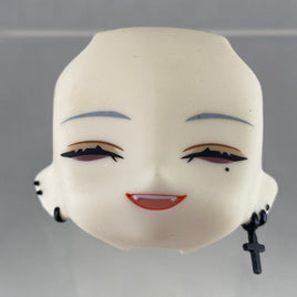 1587-3 -Kuzuha's Closed-Eye Smile With Black Earrings