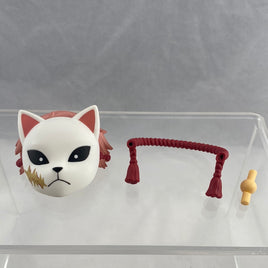 1569 -Sabito's Festival Mask with Hair Frontpiece & Cord